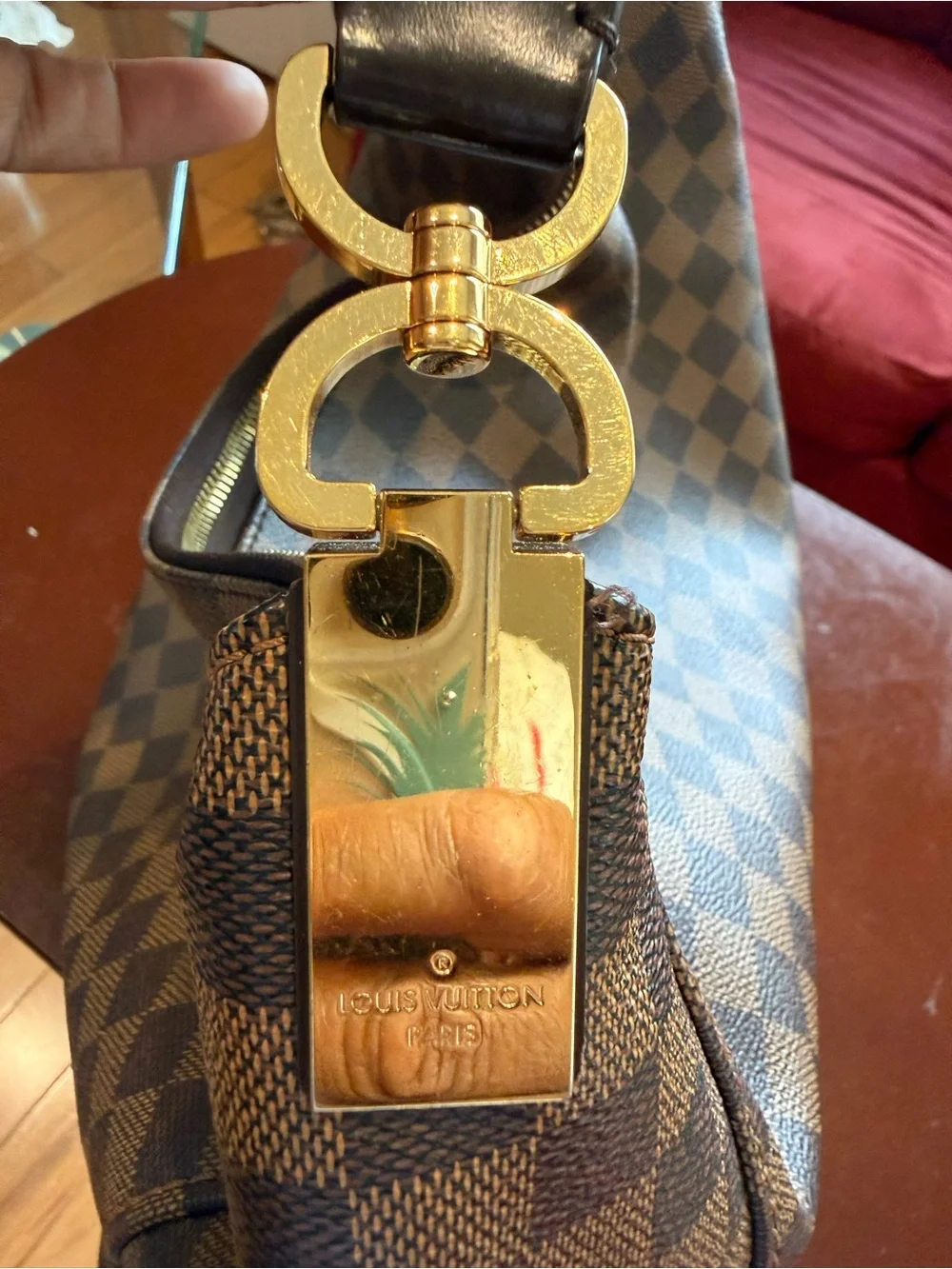 Authentic Louis Vuitton Damier Ebene Portobello PM